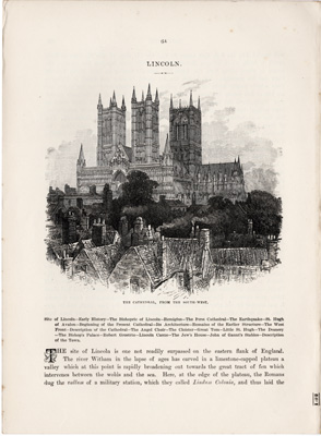 The [Lincoln] Cathedral, from the South-West